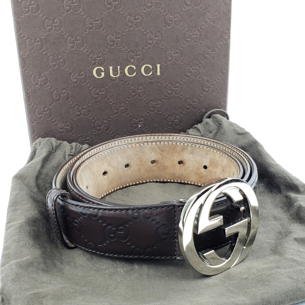Men’s Gucci Signature Leather Belt